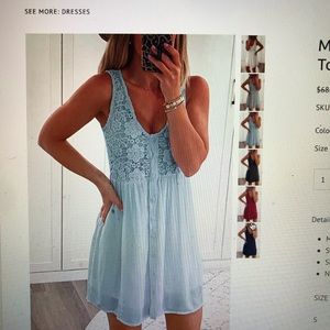 Myra dress  Lace Floral tank dress size M.